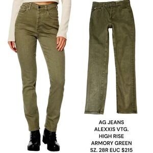 Agolde Armory Green Straight Leg Jeans